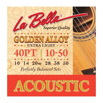Preview of La Bella 40PT Extra Light Golden Alloy Wound