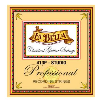 Preview of La Bella 413P PROFESSIONAL STUDIO polished gold alloy ( 80/20 basses)