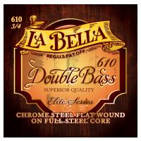 Thumbnail of La Bella 610 Chrome Steel Flat Wound on Full Steel Core