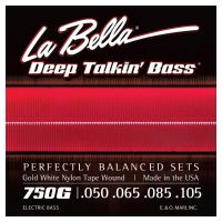 Thumbnail of La Bella 750G Gold White Nylon Tape Wound