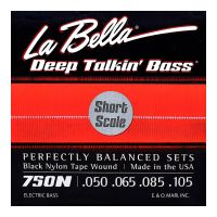 Thumbnail of La Bella 750N-S Black Nylon Tape Wound Short Scale