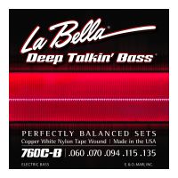 Thumbnail van La Bella 760C-B Copper White Nylon Tape, 5-String