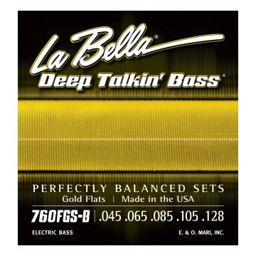 Preview van La Bella 760FGS-B Flatwound Gold alloy