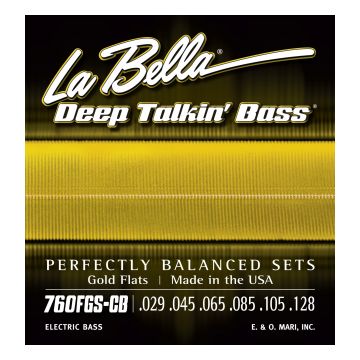 Preview van La Bella 760FGS-CB Flatwound Gold alloy