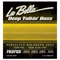 Thumbnail van La Bella 760FGS Flatwound Gold alloy