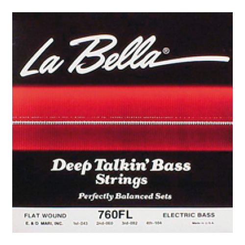 La Bella 760FL Flatwound Stainless Steel Bass Electric 4 String