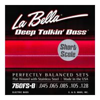 Thumbnail van La Bella 760FS-B-S Flatwound Stainless Steel Short scale