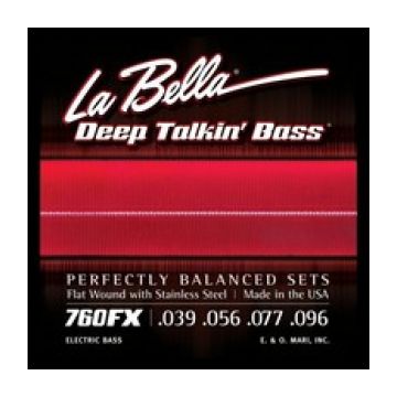 Preview van La Bella 760FX-B  Extra lite 39-128 Flatwound Stainless Steel