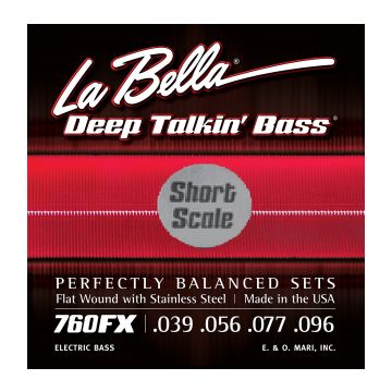 Preview van La Bella 760FX-S Extra lite 39-96 Flatwound Stainless Steel Shortscale