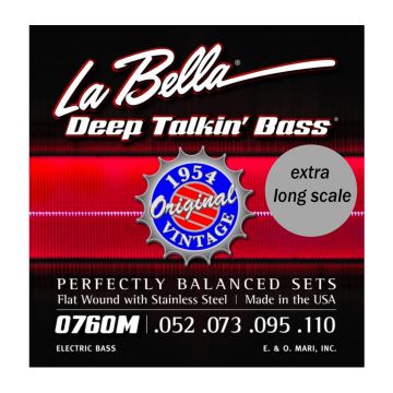 Preview of La Bella 760M-XL Flatwound Stainless Steel Extra Long Scale