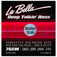 Thumbnail of La Bella 760N-M Black Nylon Tape Wound Medium Scale