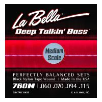 Thumbnail of La Bella 760N-M Black Nylon Tape Wound Medium Scale
