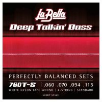 Thumbnail of La Bella 760T-S  White Nylon Tape Wound Short scale