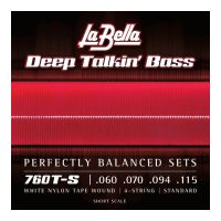 Thumbnail van La Bella 760T-S  White Nylon Tape Wound Short scale