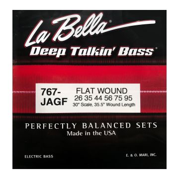 Preview van La Bella 767-JAGF Bass VI 30&quot; Scale / 32&quot; Winding &ndash; Stainless Flats &ndash; 26-95 Jaguar Bass VI