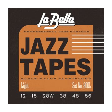 Preview of La Bella 800-L Light Black Nylon Tape Wound