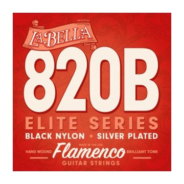 Preview van La Bella 820-B Flamenco Black nylon: silver plated