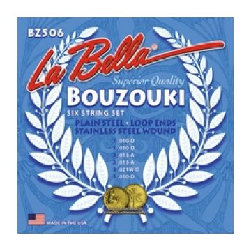 Preview van La Bella BZ506 Bouzouki Stainless Steel - Loop End
