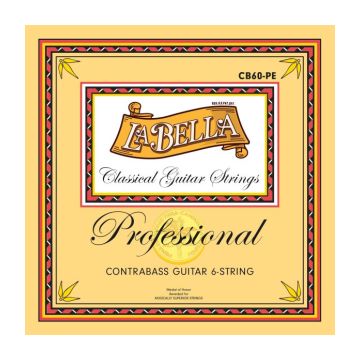 Preview van La Bella CB60-PE CLASSICAL 6-STRING CONTRA BASS, PLAIN ENDS