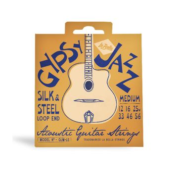 Preview van La Bella GJM-LE Gypsy Jazz Silk and Steel  Loop-end  Medium