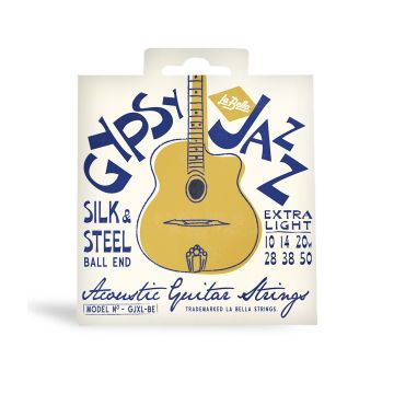 Preview van La Bella GJXL-BE Gypsy Jazz Silk and Steel  Ball-end Extra light