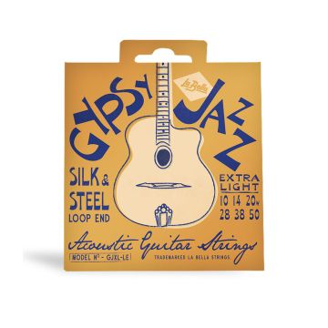 Preview van La Bella GJXL-LE Gypsy Jazz Silk and Steel  Loop-end Extra light
