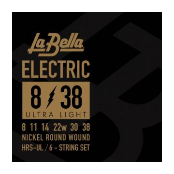 Preview van La Bella HRS-UL Nickel-Plated Round Wound &ndash; Ultra Light 08-38