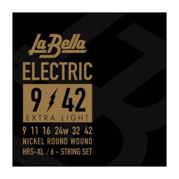 Preview van La Bella HRS-XL Nickel-Plated Round Wound &ndash; Extra Light 09-42