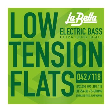 Preview of La Bella LTF-5A-XL Low Tension Flats, 5-String 42-118, Extra Long Scale