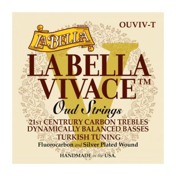 Preview van La Bella OUVIV-T  VIVACE OUD STRINGS, TURKISH TUNING