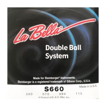 Preview van La Bella S660 Black Nylon Tape Wound Double Ball