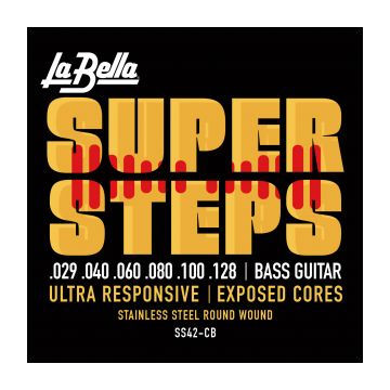 Preview of La Bella SS42-CB-XL Super Steps, 6-String &ndash; Custom Light 29-128 extra long scale