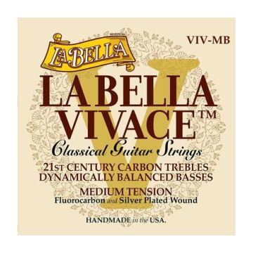 Preview van La Bella VIV-MB Vivace Classical Guitar Strings &ndash; BASSES Medium Tension