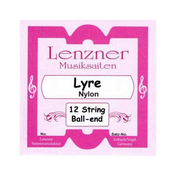 Preview of Lenzner 12 saitige - Nylon Lyra satz,  hard tension, Ball end