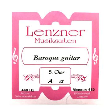 Preview van Lenzner 5 course baroque guitar set 660mm scale/440Hz