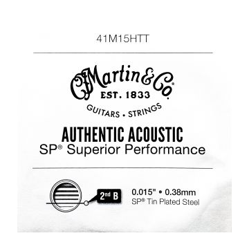 Preview van Martin M15HTT .0.15 single Authentic Acoustic SP Single plain steel