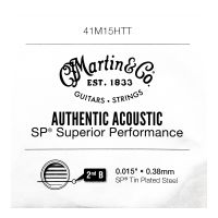 Thumbnail van Martin M15HTT .0.15 single Authentic Acoustic SP Single plain steel