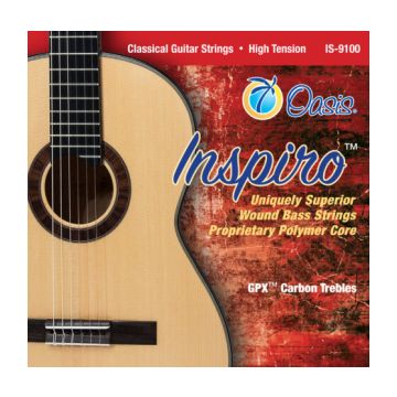 Preview van Oasis IS-9100 Inspiro&trade; High tension Classical Guitar Bass Strings GPX Carbon trebles
