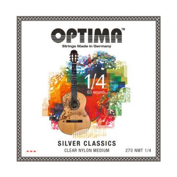 Preview of Optima 270NMT-1/4 Silver classics medium tension. fractional 1/4th set
