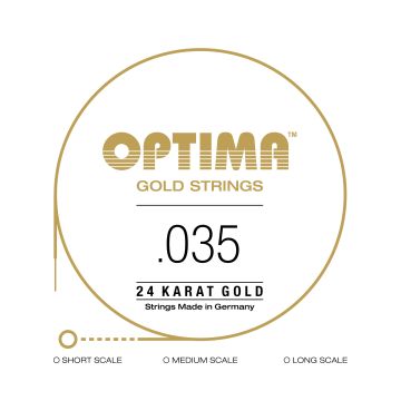 Preview of Optima GB035.L Single .035 E-Bass 24K GOLD STRING Long scale