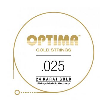Preview of Optima GE025 24K Gold Plated .025, Wound Single String