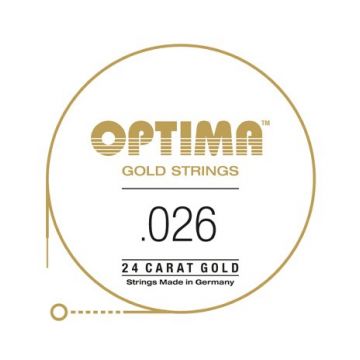 Preview of Optima GE026 24K Gold Plated .026, Wound Single String