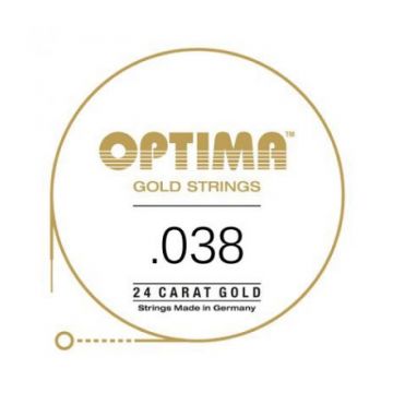 Preview of Optima GE038 24K Gold Plated .038, Wound Single String
