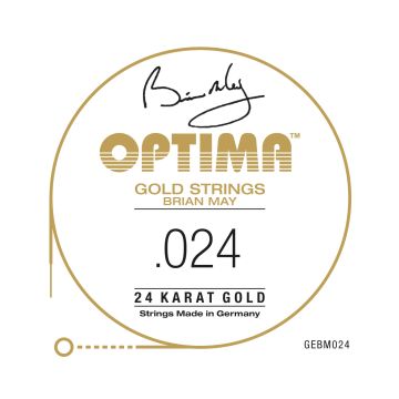 Preview of Optima GEBM024 'Brian May&rsquo; Signature 24K Gold Plated .024, Wound Single String