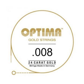 Preview of Optima GPS008 24K Gold Plated .008, Single String