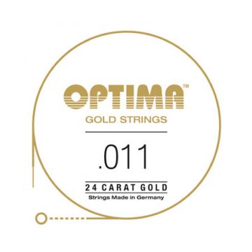 Preview of Optima GPS011 24K Gold Plated .011, Single String