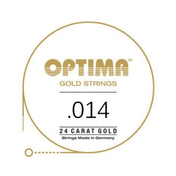 Preview of Optima GPS014 24K Gold Plated .014, Single String