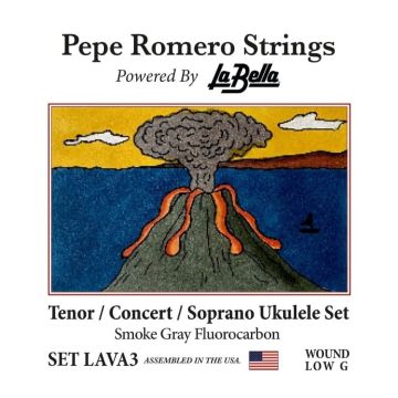 Preview of Pepe Romero LAVA 3: Soprano/Concert/Tenor Ukulele, Wound Low G