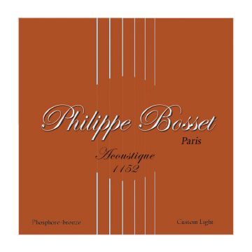 Preview of Philippe Bosset ACP1152 Phosphor bronze custom Light 11-52