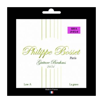 Preview van Philippe Bosset PBBRA2454 8 strings Brahms guitar set clear nylon Low A